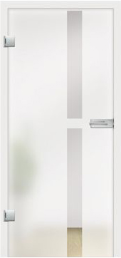 Theon design on frosted glass